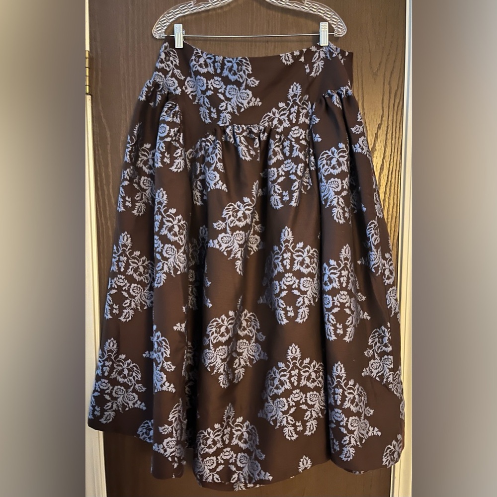 NWT By Anthropologie Brocade Midi Skirt size 16 - Picture 5 of 9